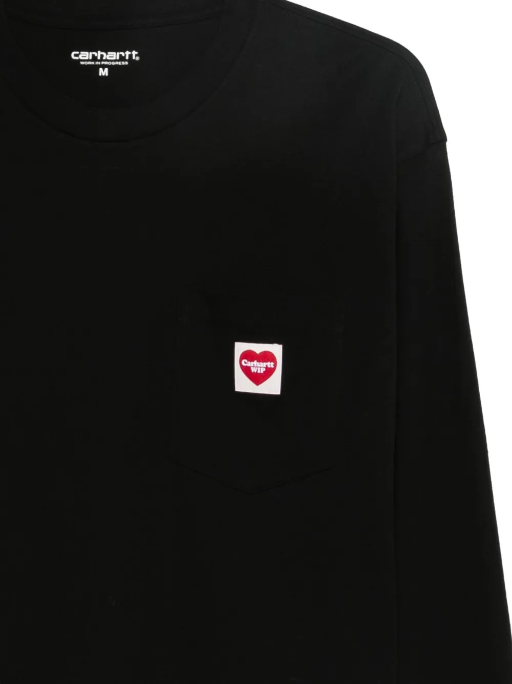 Carhartt WIP Pocket Heart T-shirt met lange mouwen Zwart