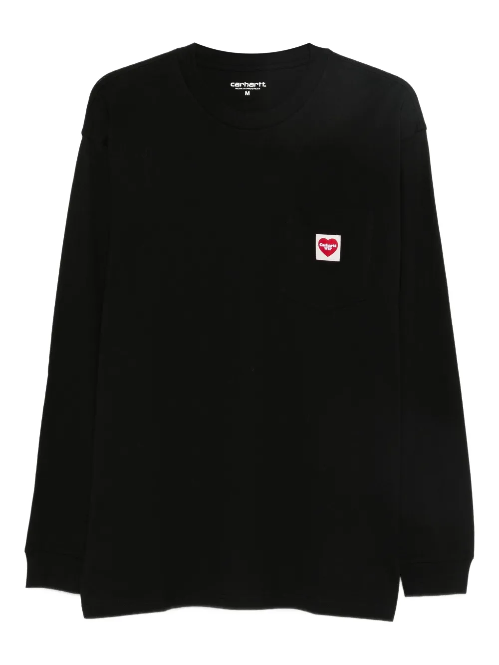 Carhartt WIP Pocket Heart long-sleeve T-shirt | Black | Image 1
