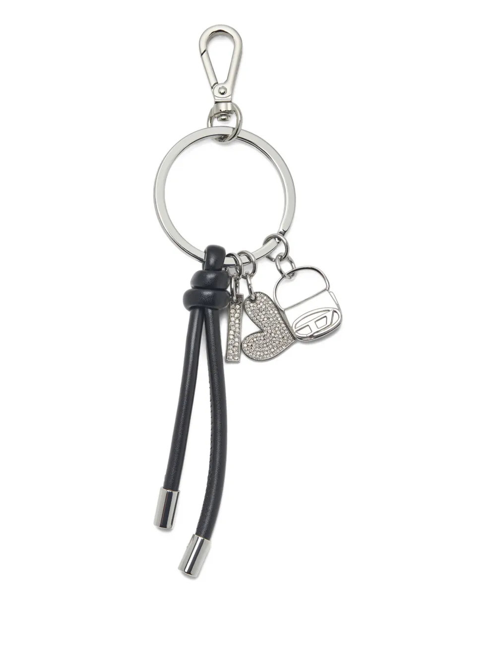 Diesel Heart Charms Keyring In Multi