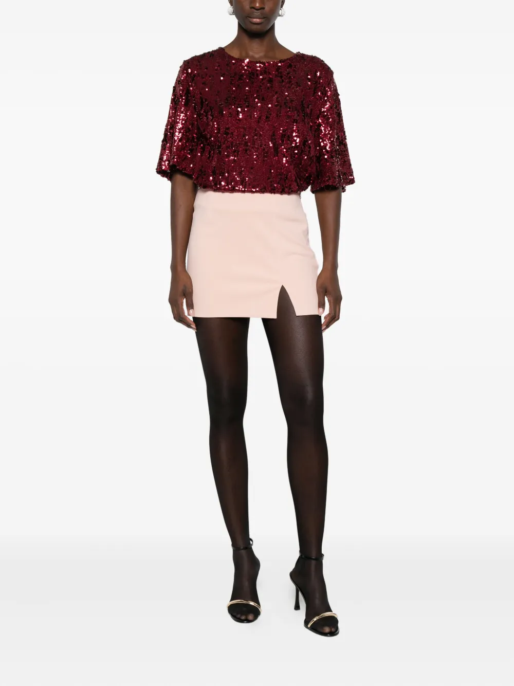 Aniye By Side-slit Mini Skirt In Pink