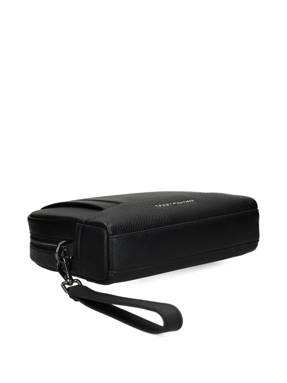Tommy Hilfiger Stripe-detail Panelled Wash Bag In Black
