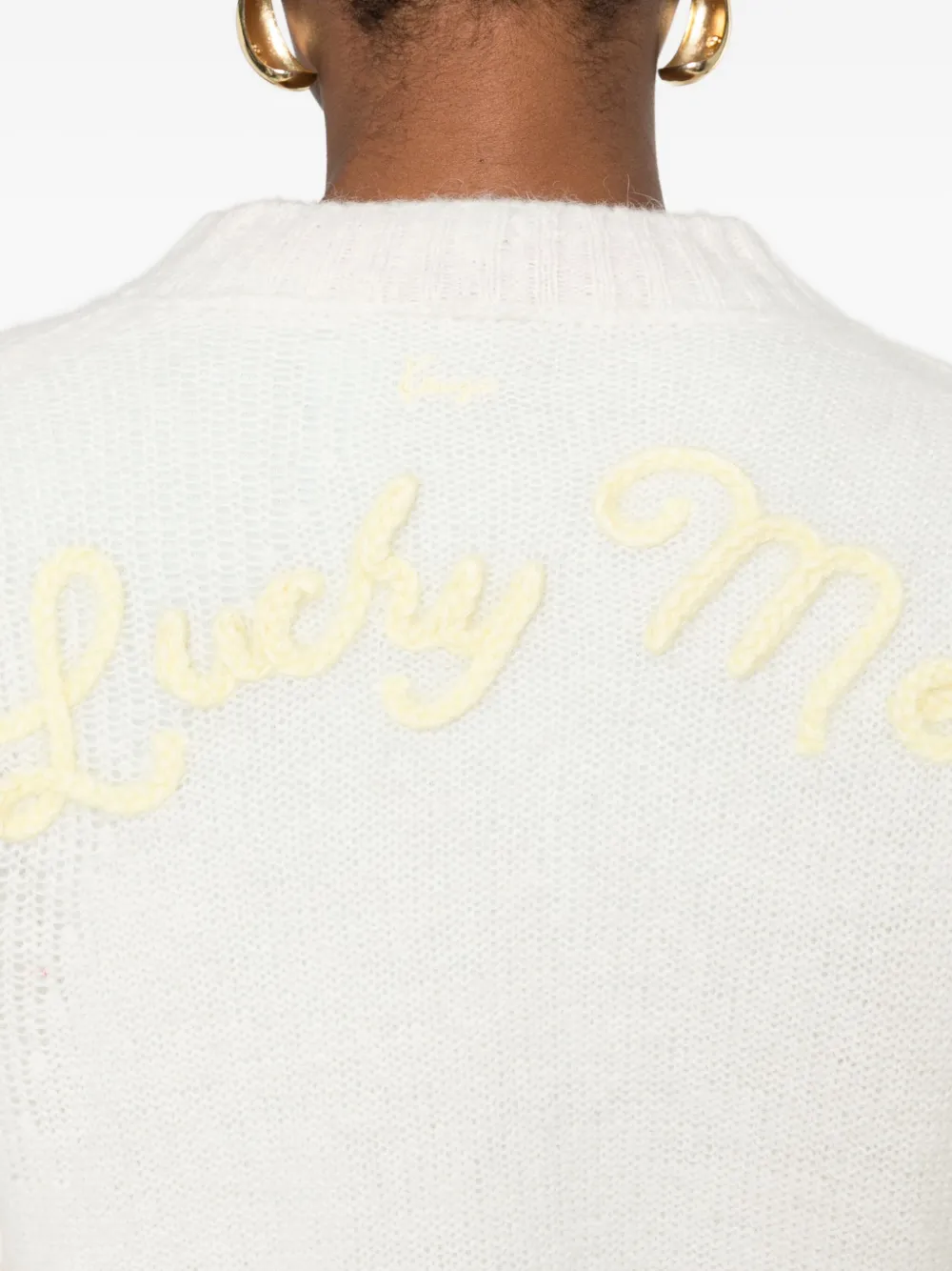 Kenzo Cartoon Knit Sweater In White