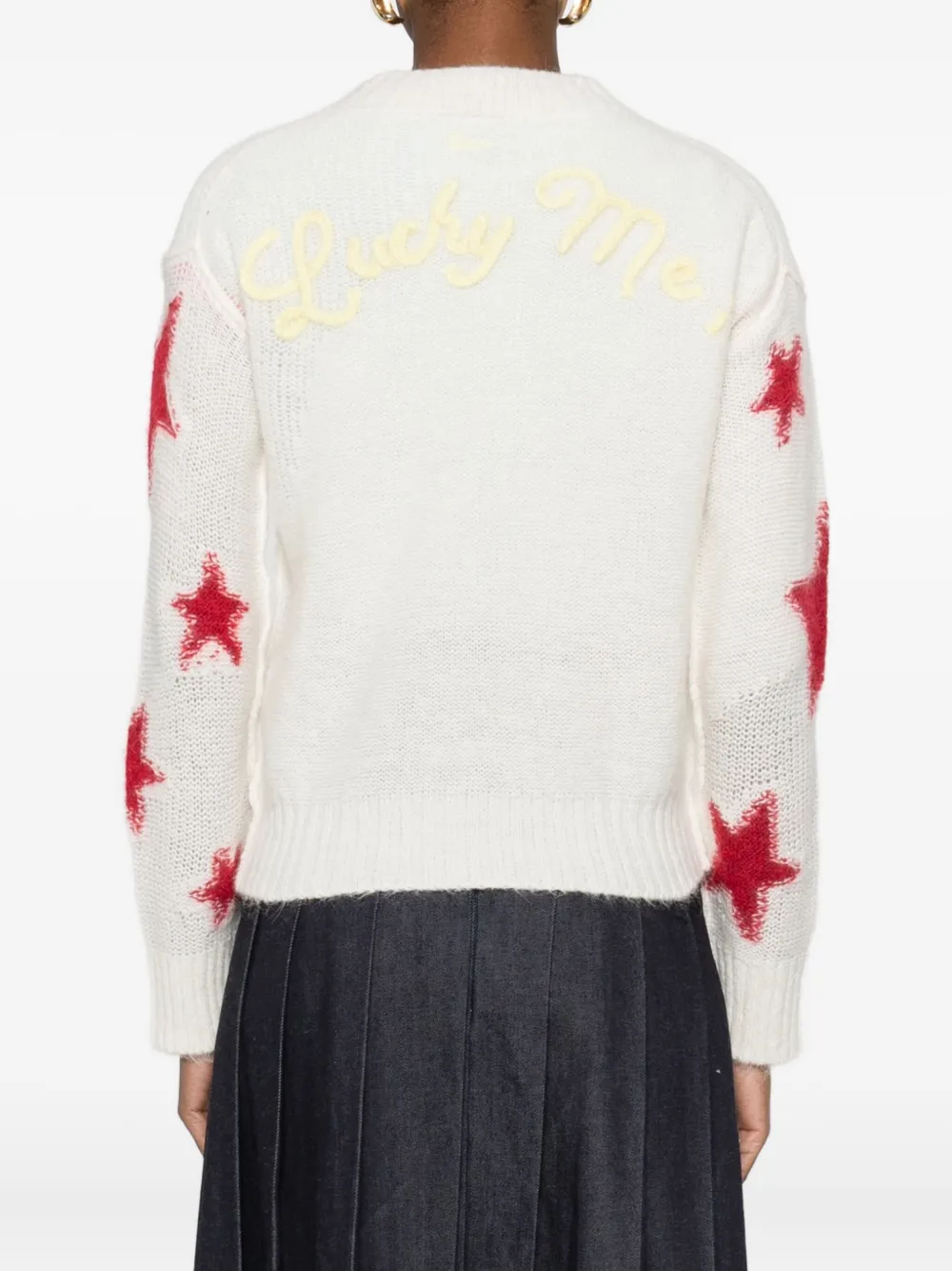 Kenzo Cartoon Knit Sweater In White
