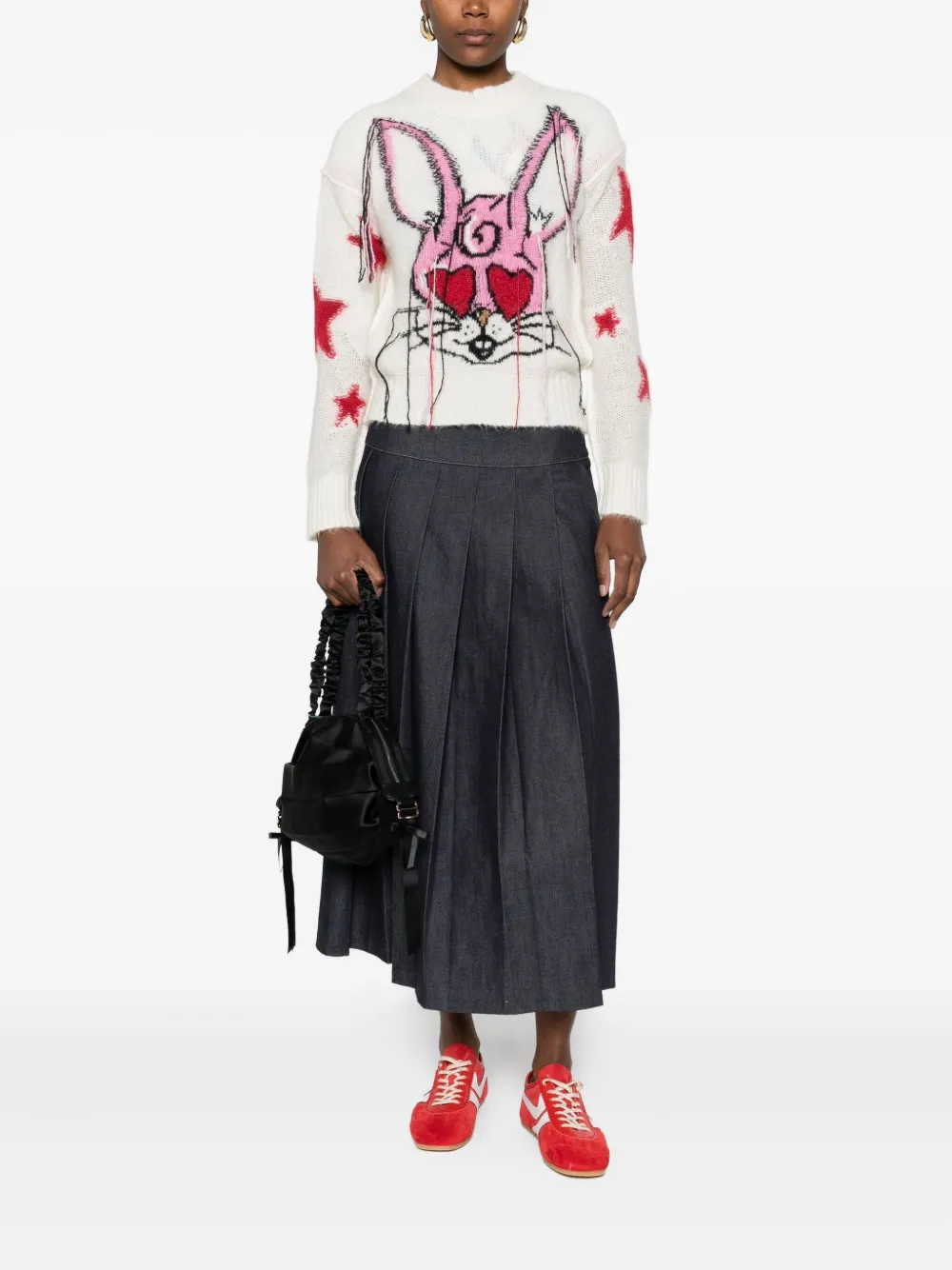 Kenzo Cartoon Knit Sweater In White