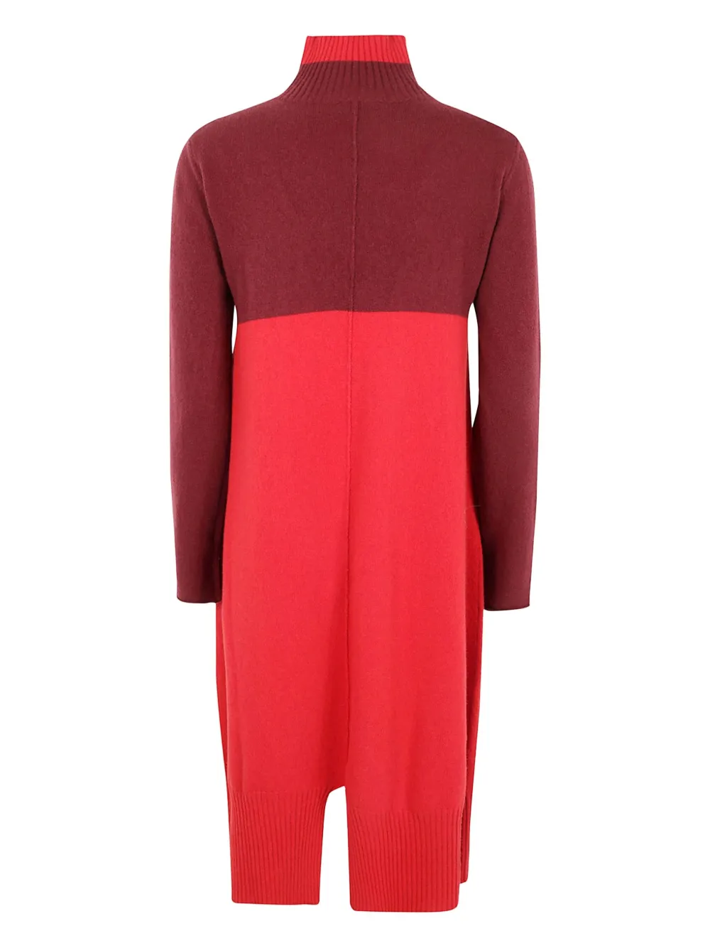 PierAntonioGaspari turtleneck colourblock mini dress - Rood