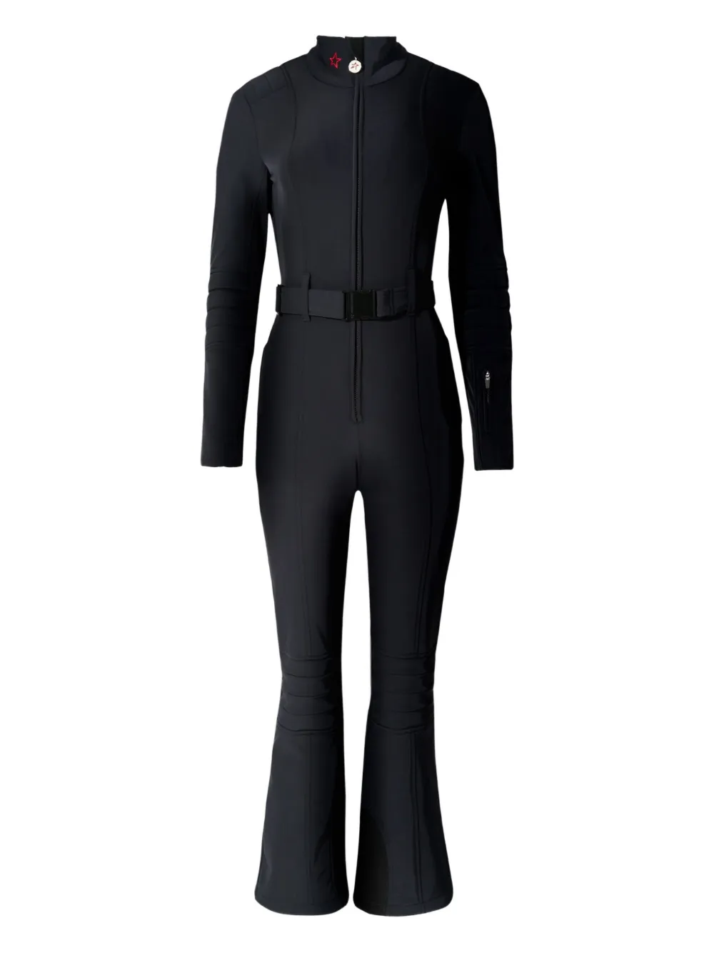 Perfect Moment Belted Star-detail Ski Suit In Black