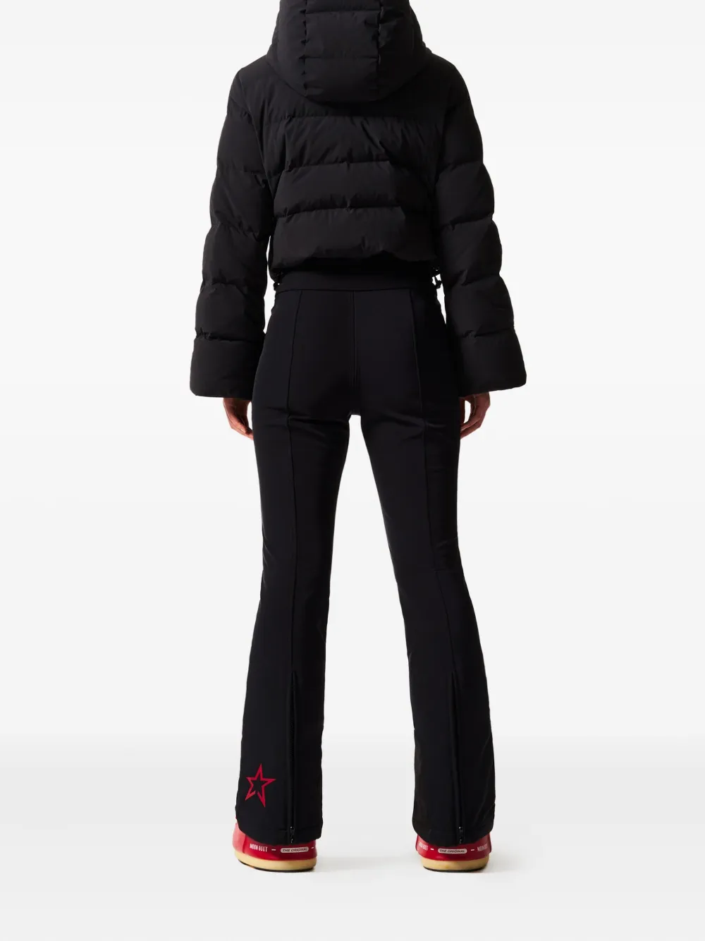 Perfect Moment Polar Flare Hooded Ski Suit In Black