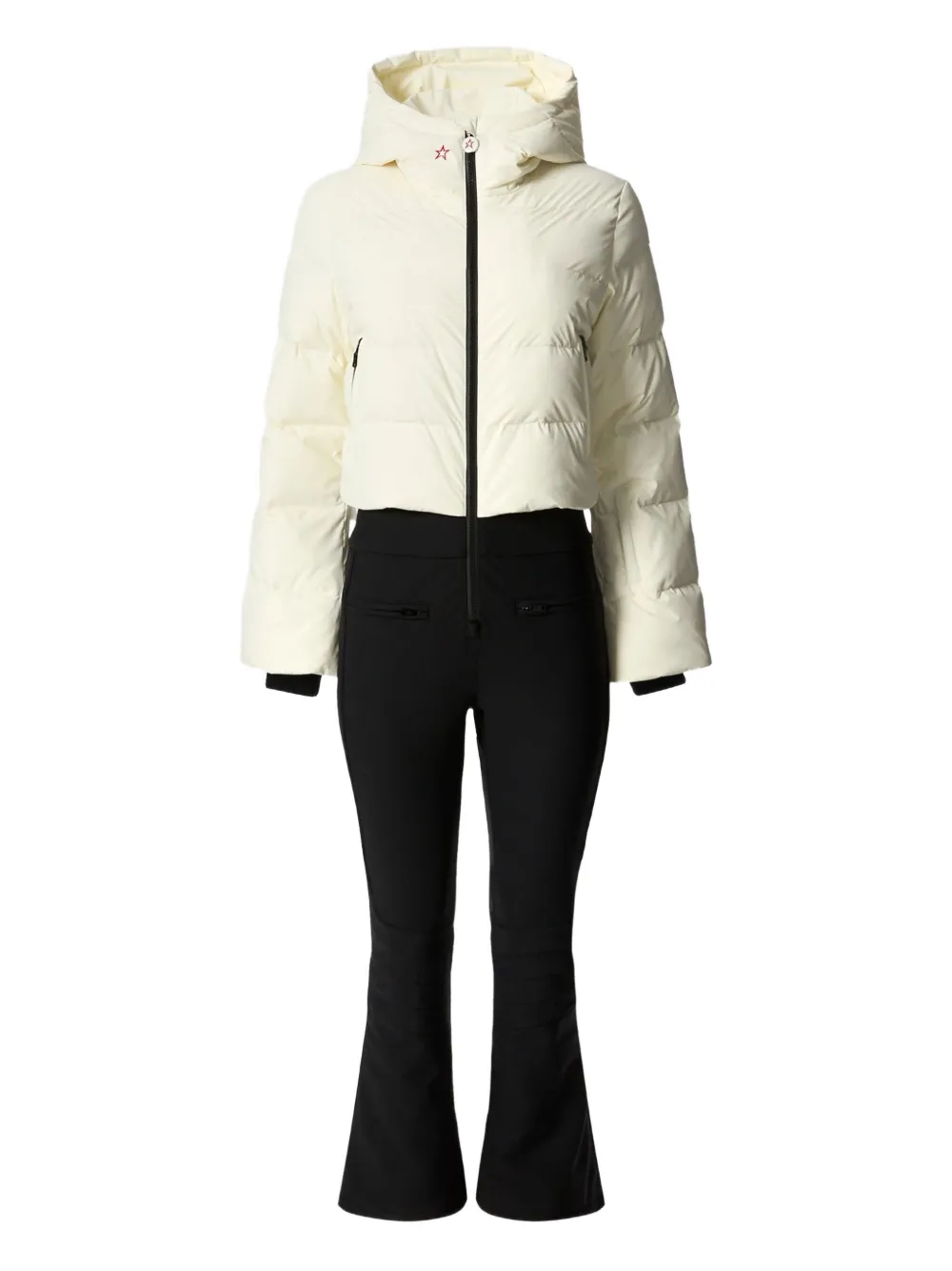 Perfect Moment Hooded Padded Ski Suit In White