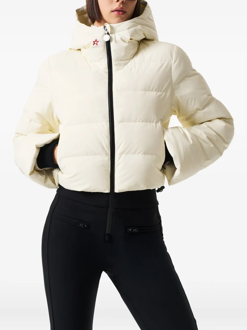 Perfect Moment Hooded Padded Ski Suit In White