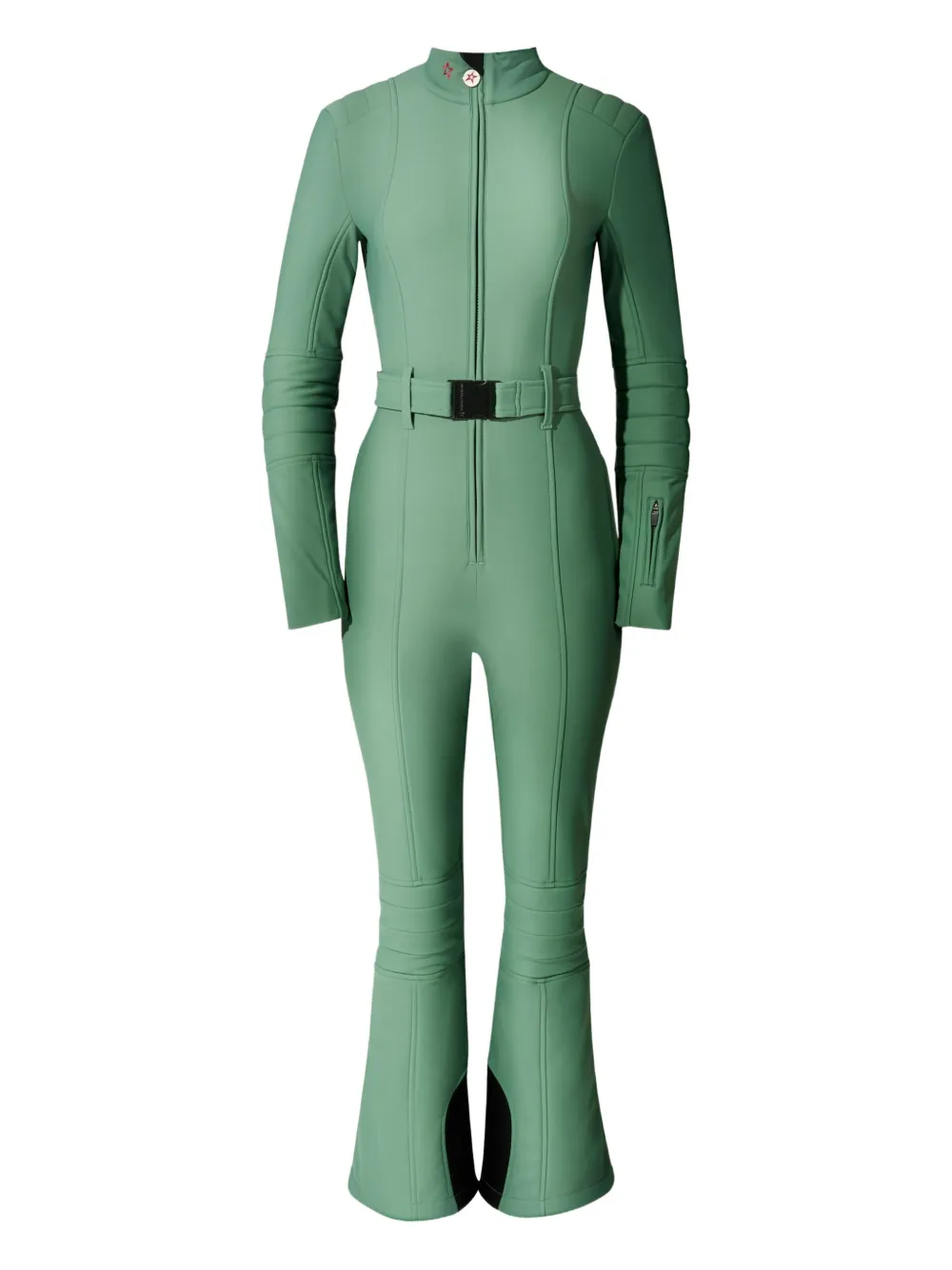Perfect Moment Belted Ski Suit In Green