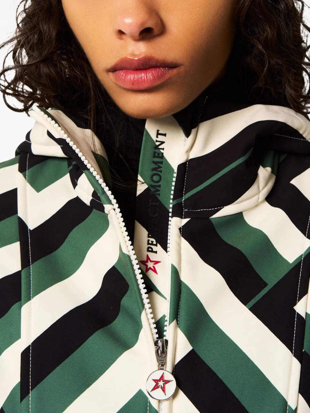 Perfect Moment Tignes Hooded Ski Suit In Green