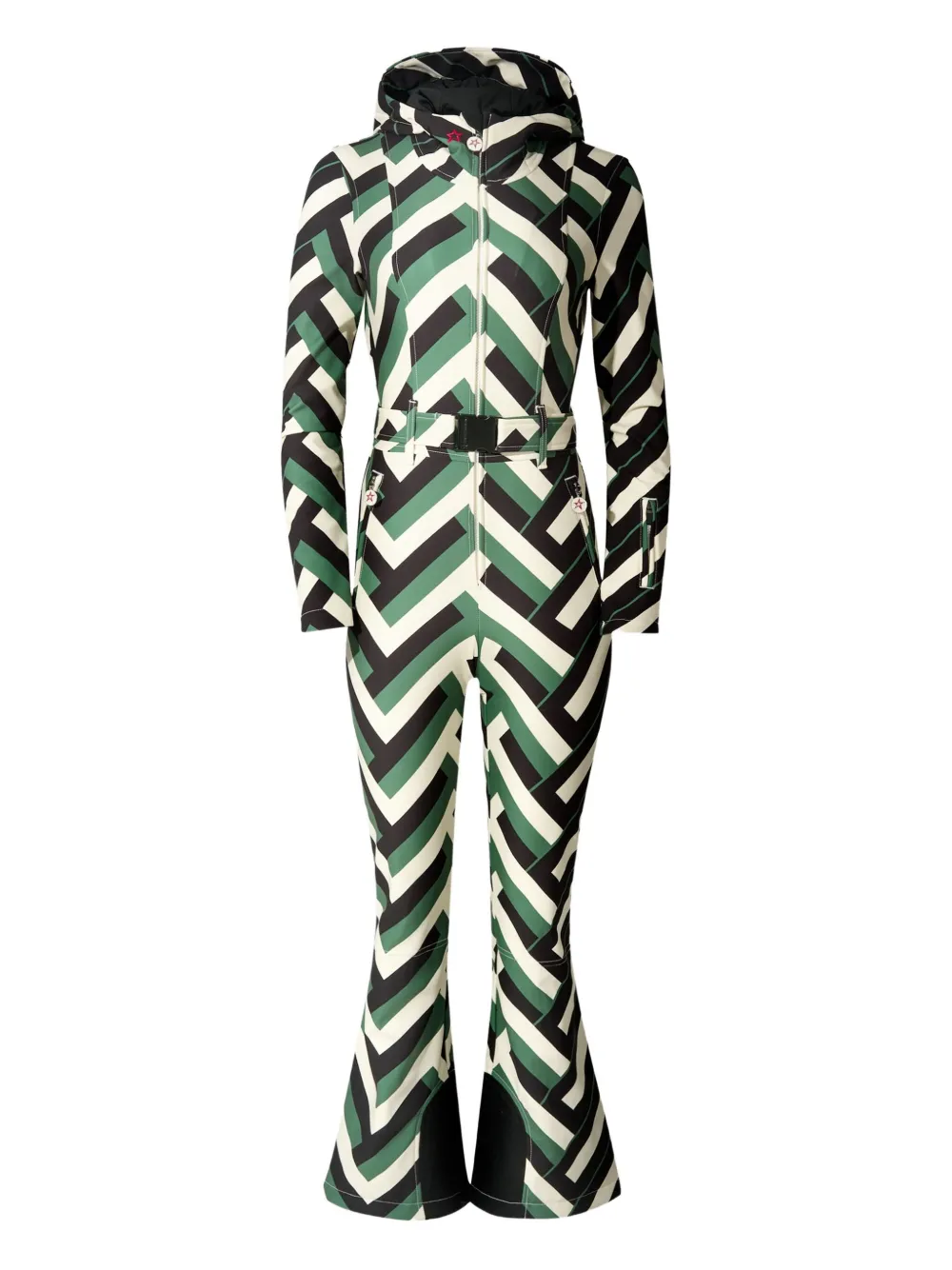 Perfect Moment Tignes Hooded Ski Suit In Green