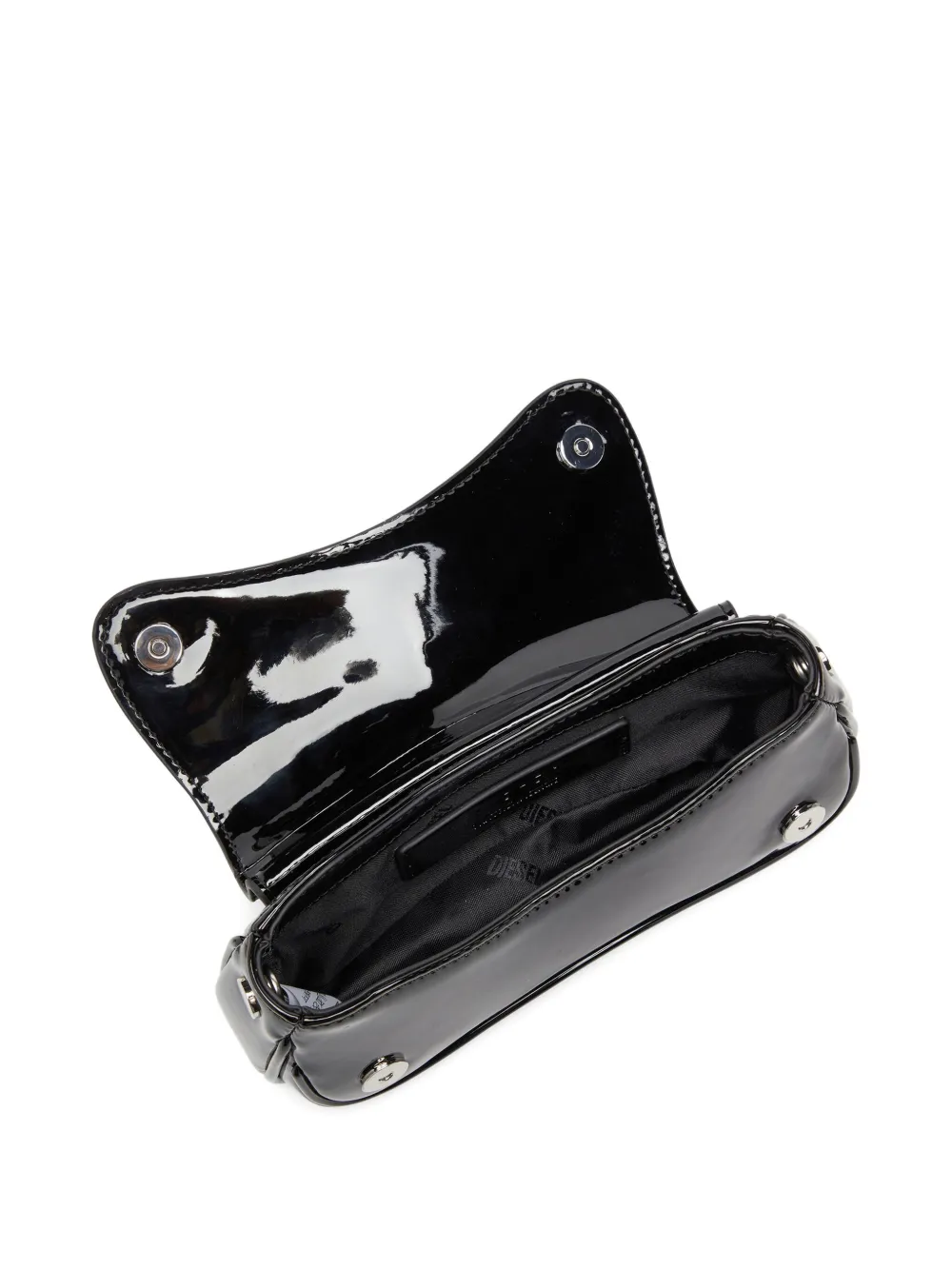 Diesel Crossbodytas met logoplakkaat Zwart
