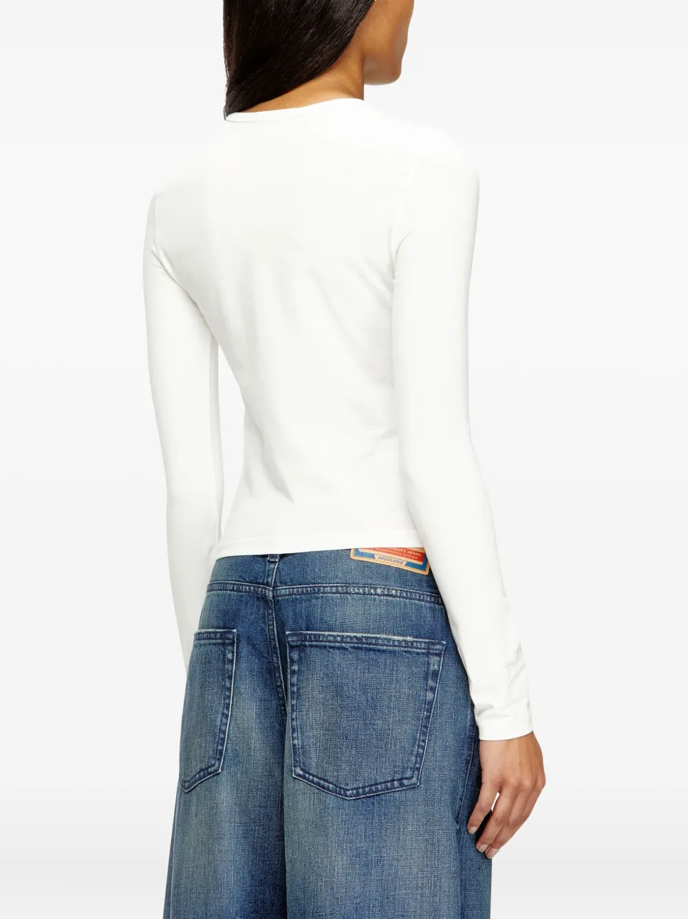 Diesel T-Uncutieslong-Od T-shirt Wit