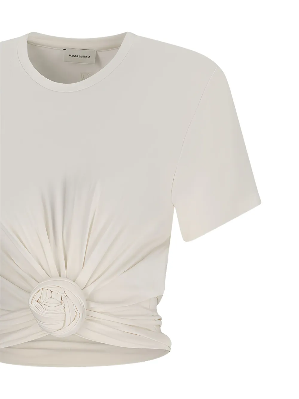 Magda Butrym Knot-detailing T-shirt In Neutral