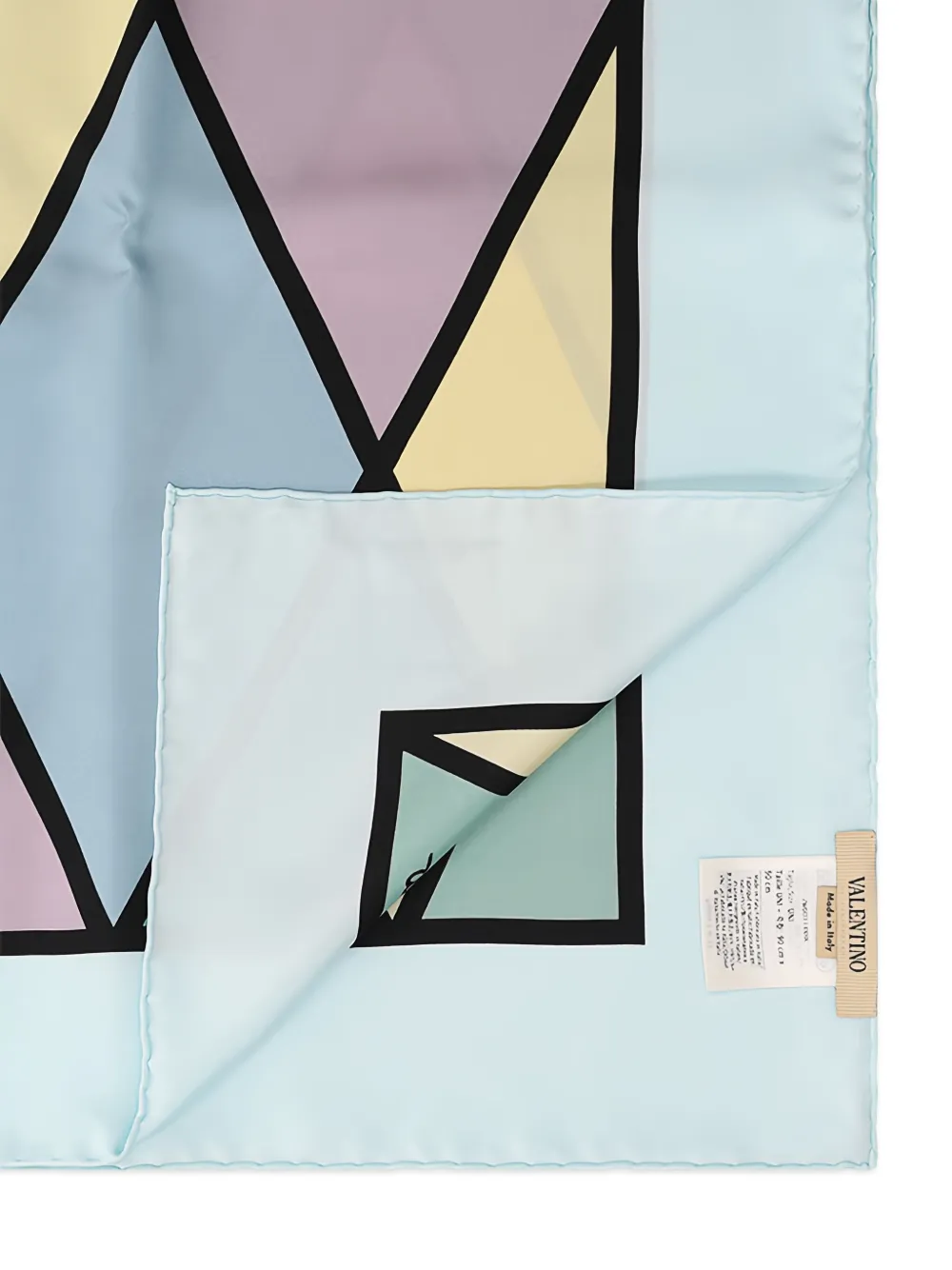 Valentino Garavani Sjaal met rhombelle print - Blauw