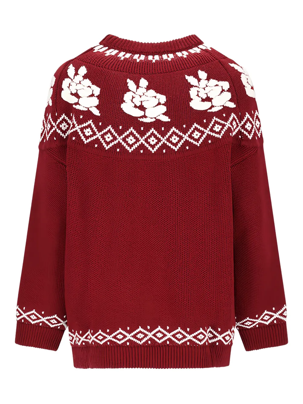 Magda Butrym Floral-pattern Sweater In Red