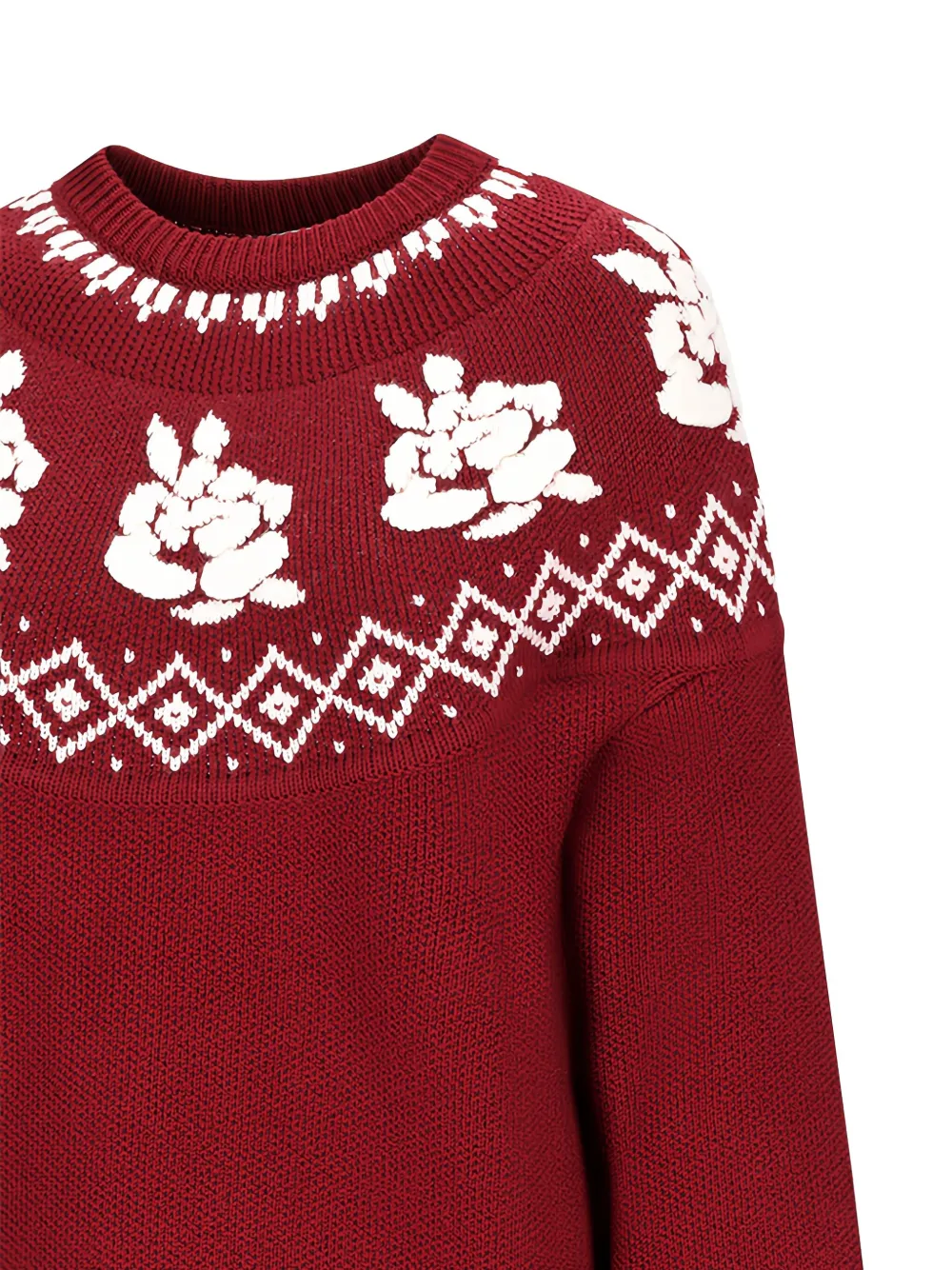 Magda Butrym Floral-pattern Sweater In Red