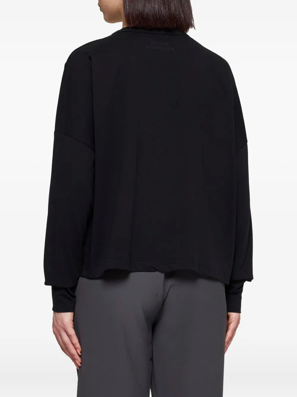 Studio Nicholson Dropped-shoulder Long-sleeve T-shirt In Black