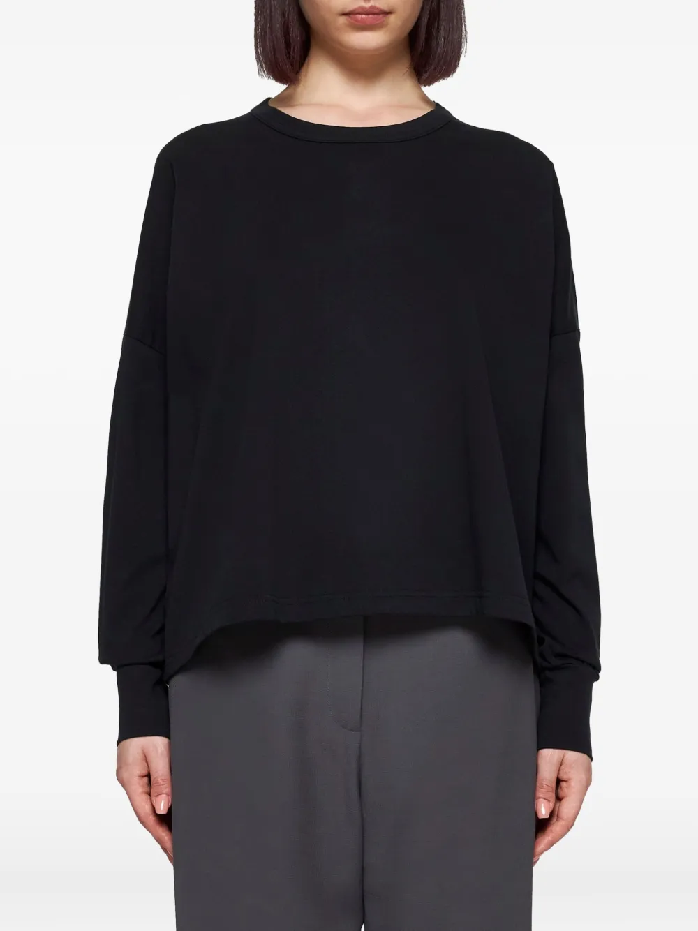 Studio Nicholson Dropped-shoulder Long-sleeve T-shirt In Black