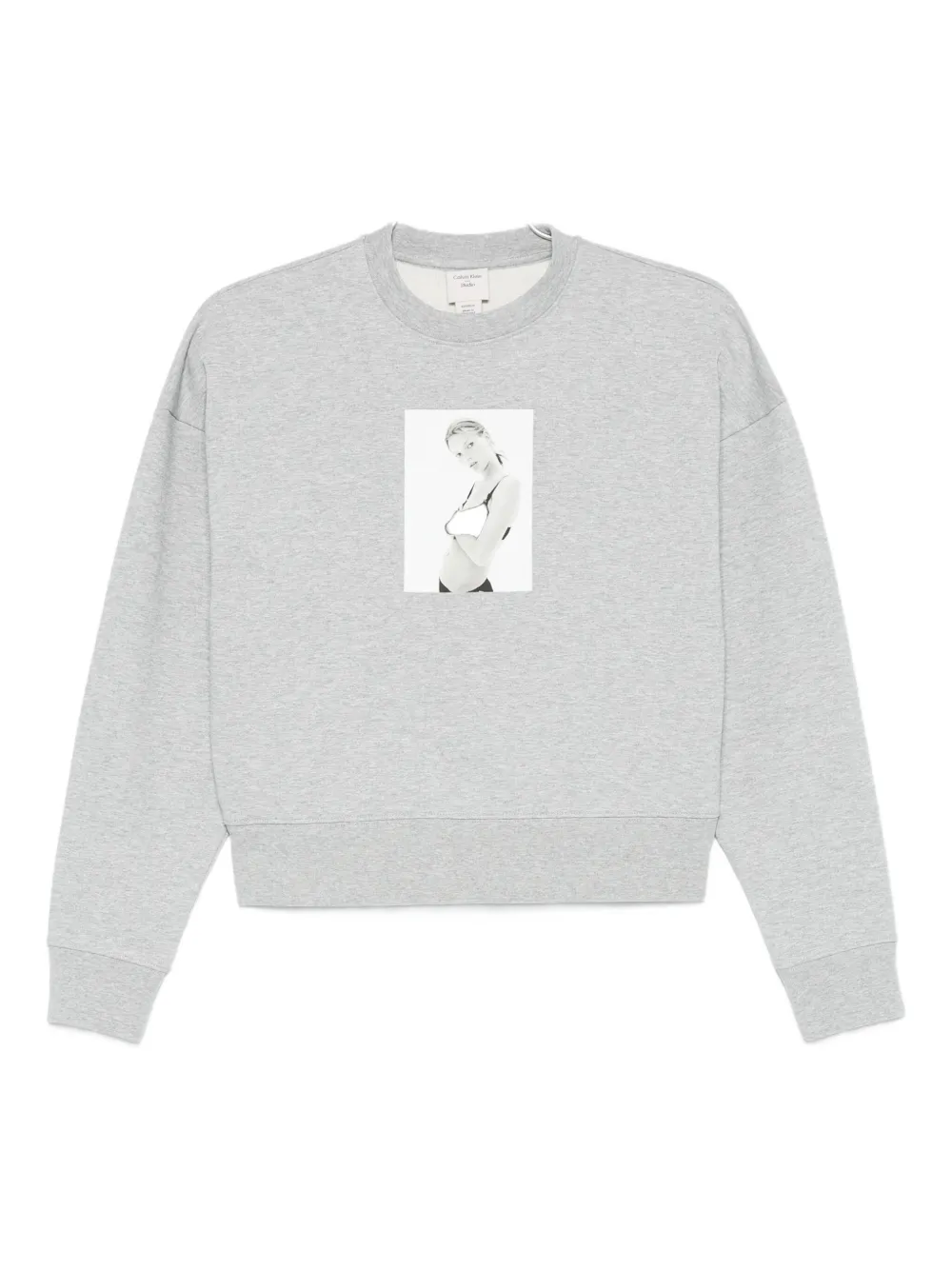 Calvin Klein Photographic-print Cotton Sweatshirt In Gray