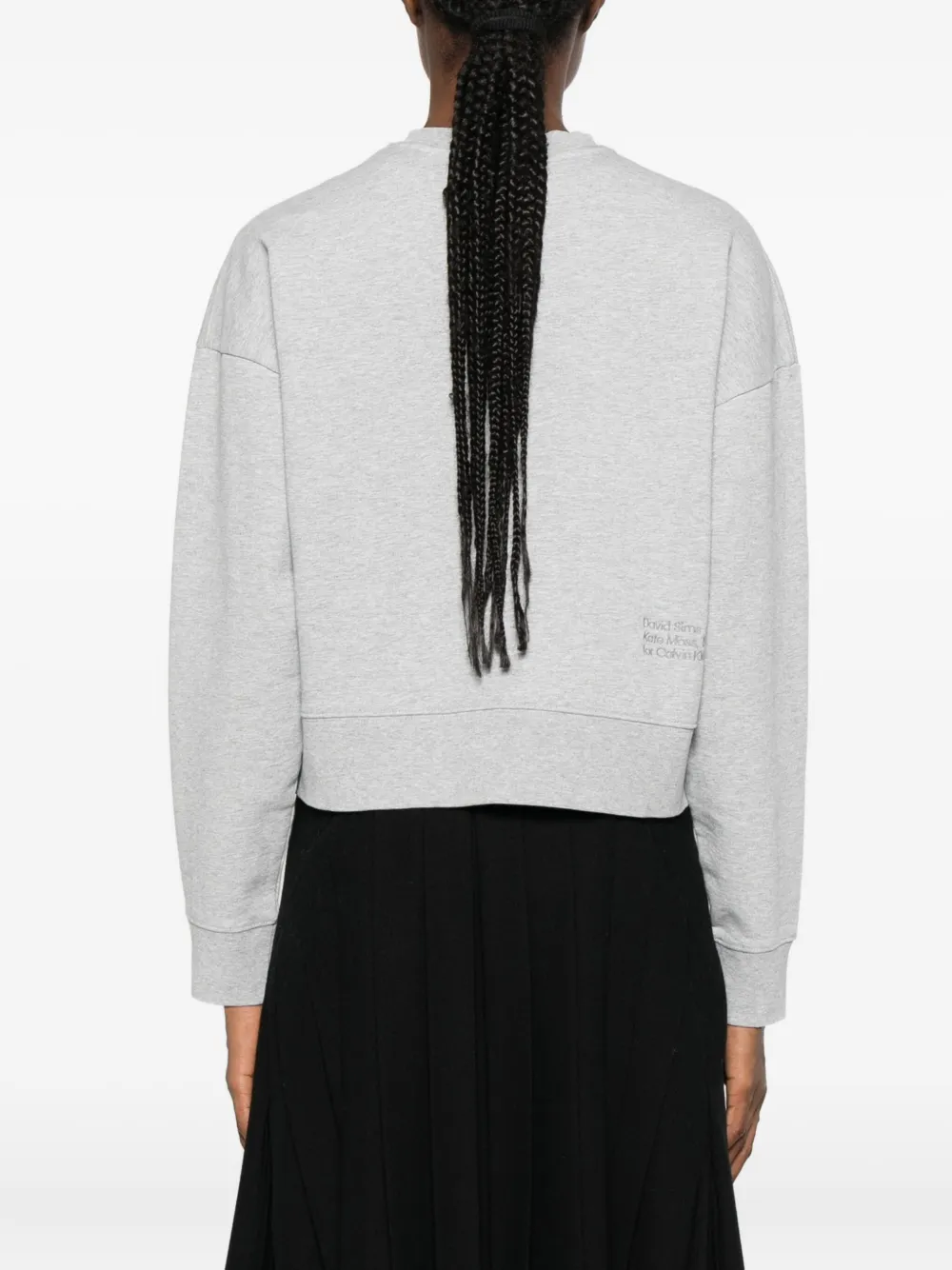 Calvin Klein Photographic-print Cotton Sweatshirt In Gray