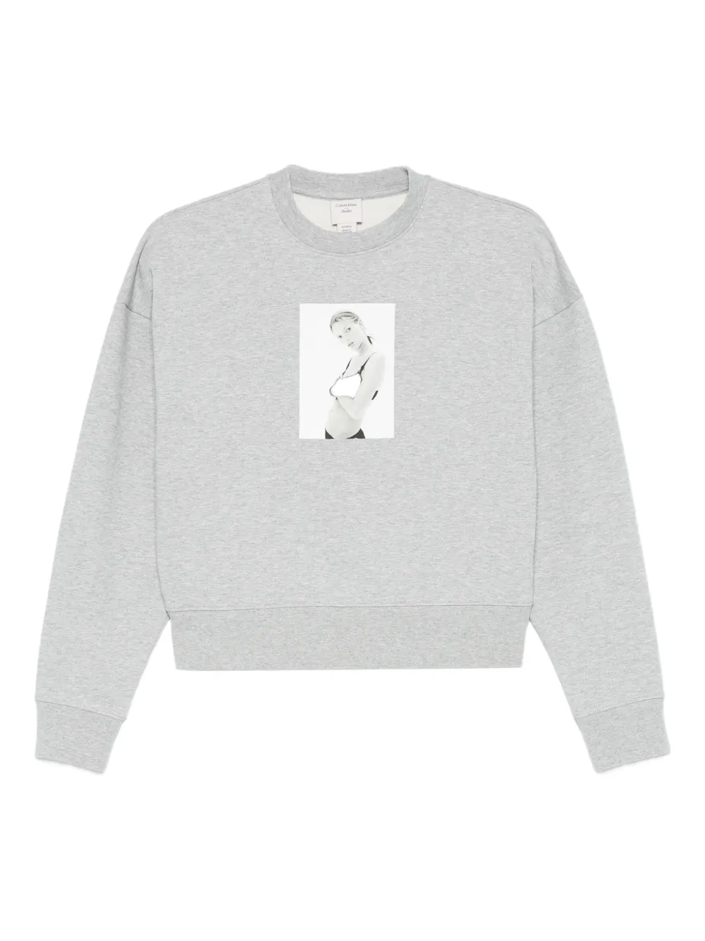 Calvin Klein photographic-print cotton sweatshirt | Grey | Image 1