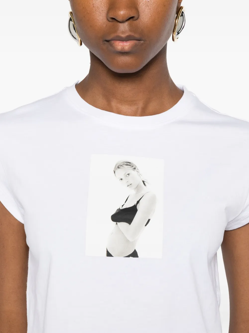 Calvin Klein T-shirt met grafische print AA Brillant white