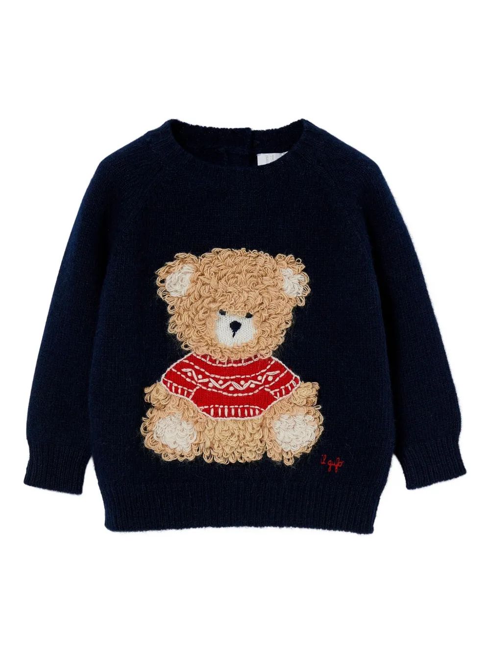 Il Gufo teddy appliqué top | Blue | Image 1