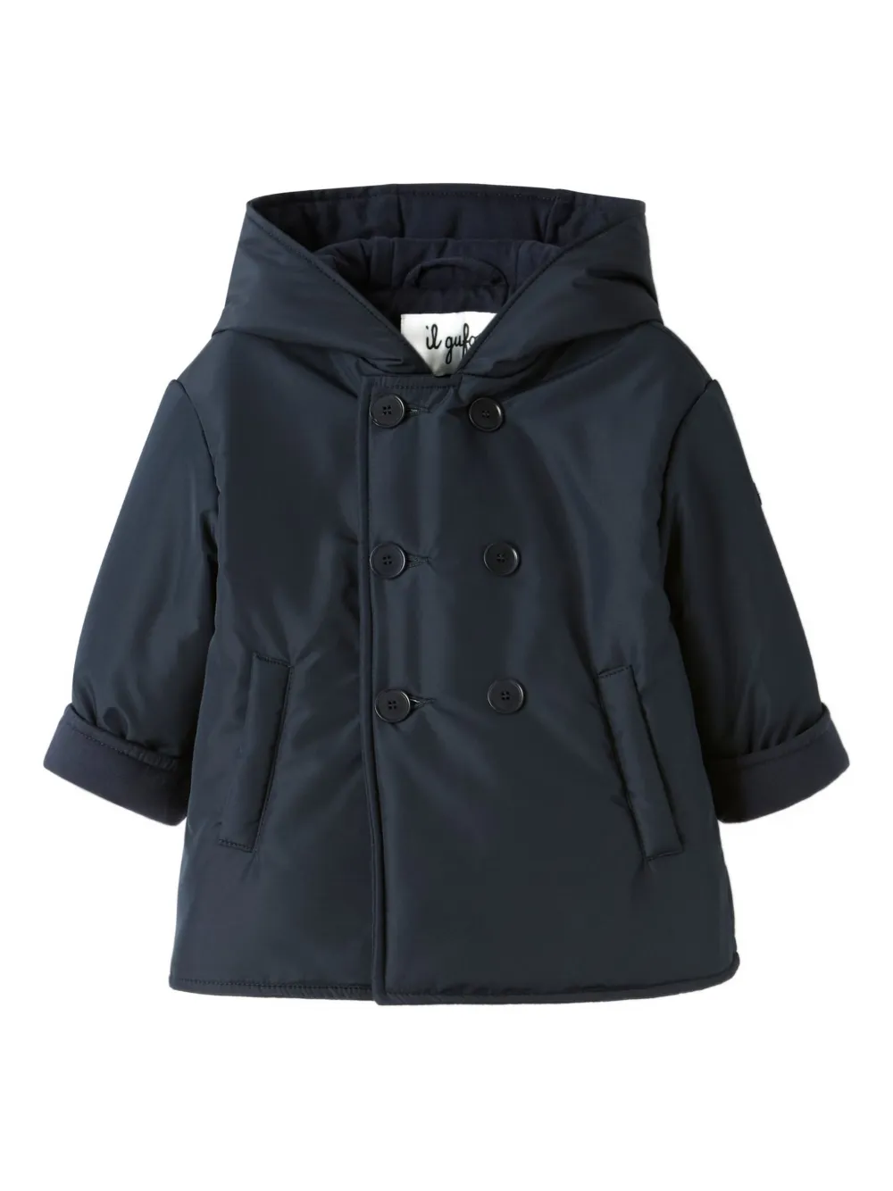 Il Gufo button hooded jacket | Blue | Image 1