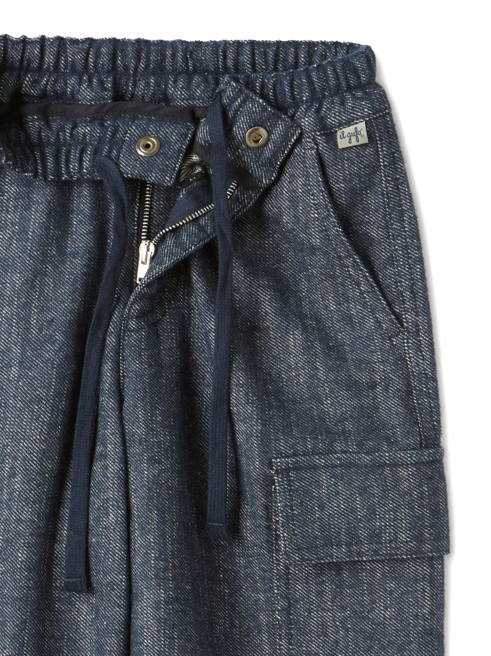 Il Gufo Broek met klepzakken Blauw