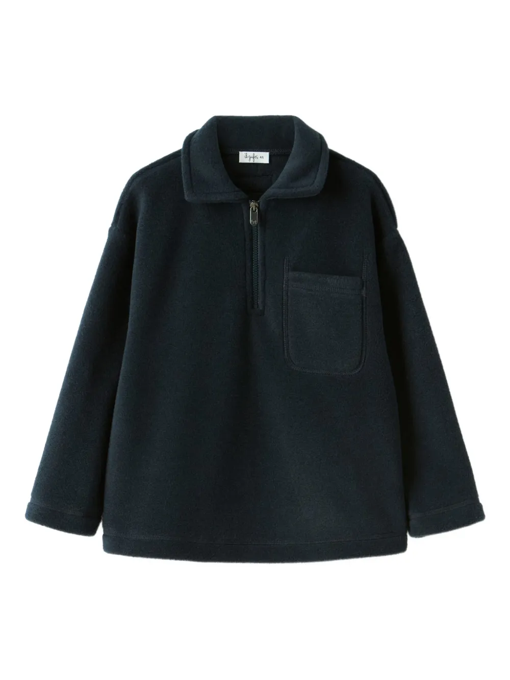 Il Gufo zip pocket top | Blue | Image 1