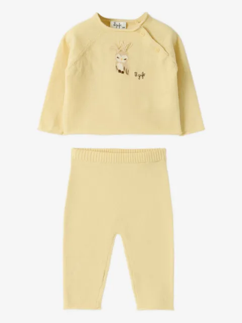 Il Gufo set de dos pantalones bordados