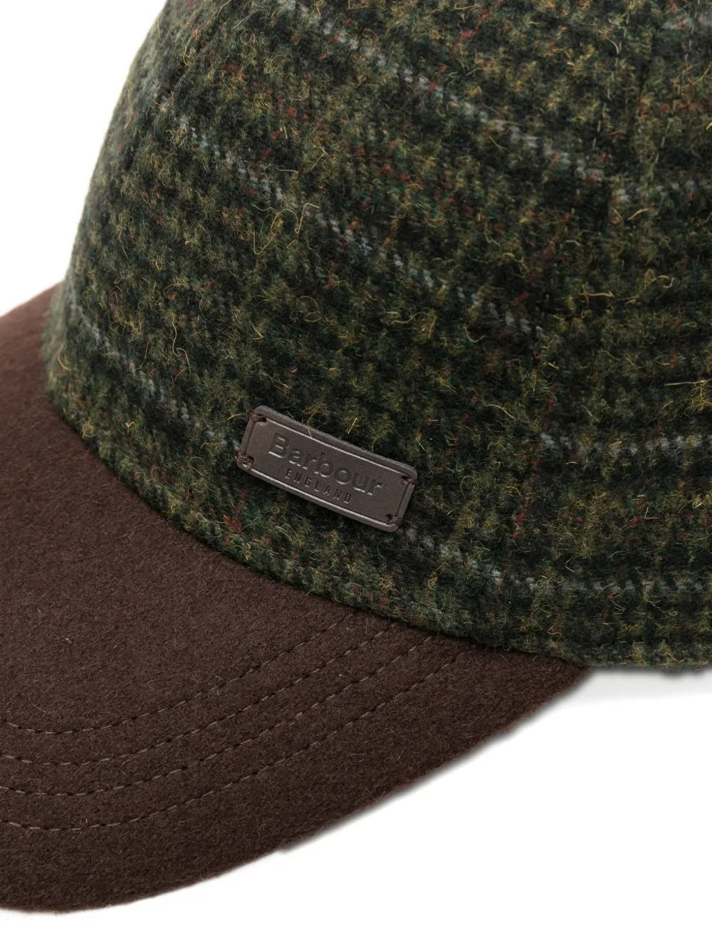 Barbour Geruite hoed met logoplakkaat Groen