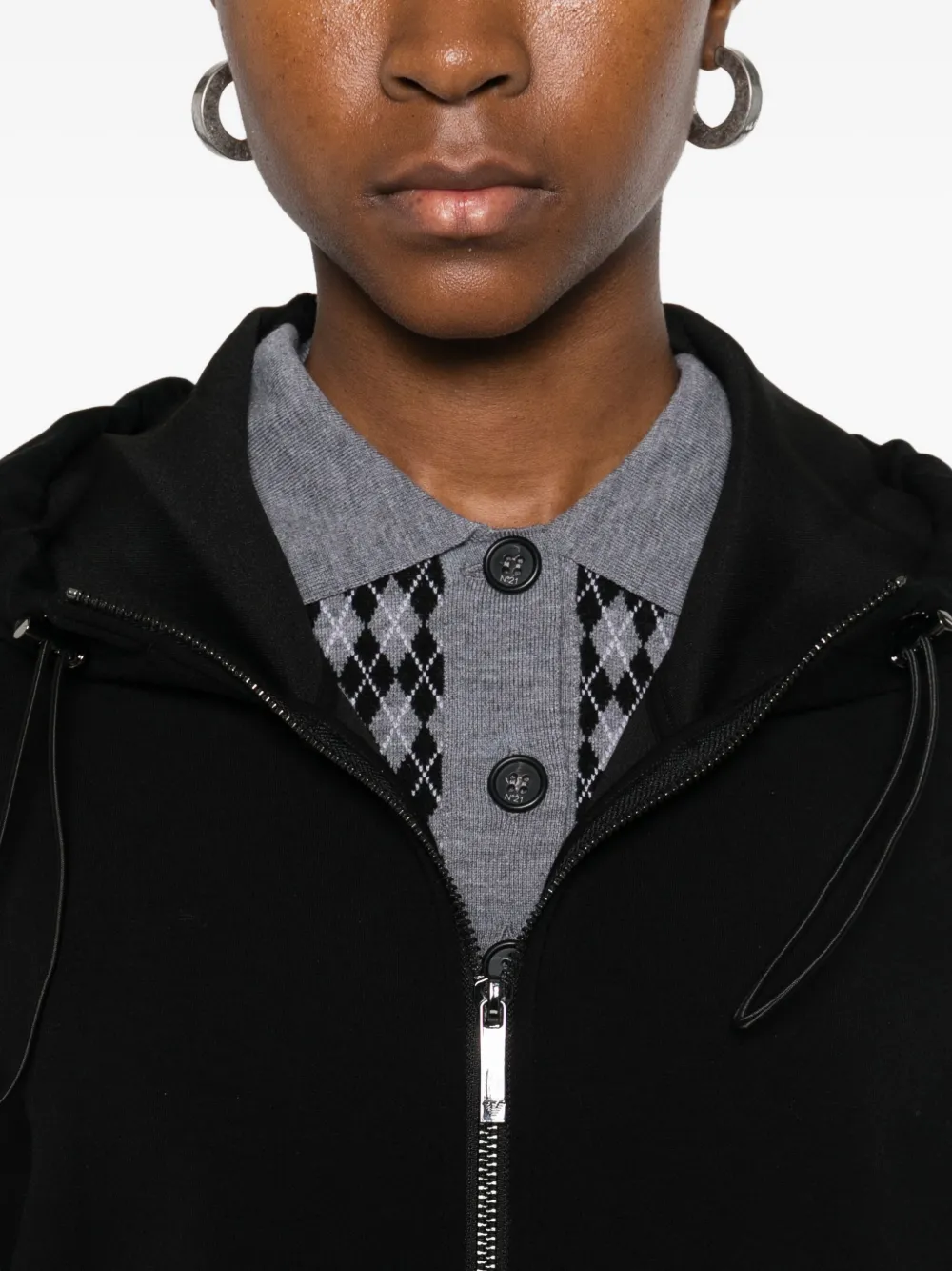 EMPORIO ARMANI エンポリオアルマーニ レザーパーカー フード 46