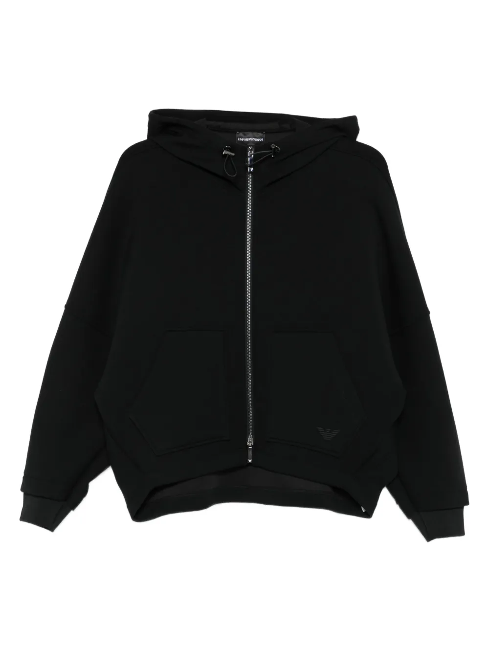 Emporio Armani hooded zip jacket | Black | Image 1