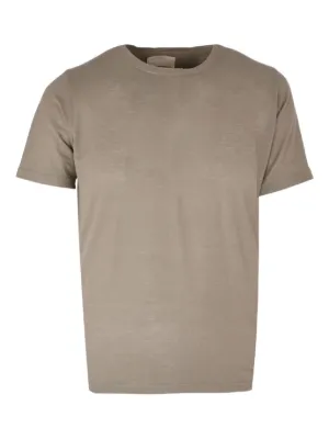 Helmut Lang logo-embossed T-shirt | Brown | FARFETCH