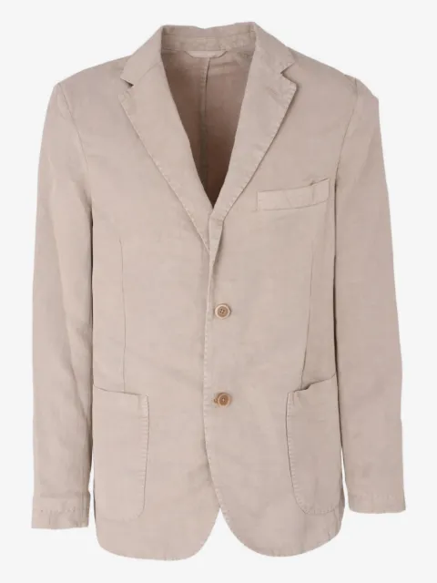 120% Lino chaqueta con botones
