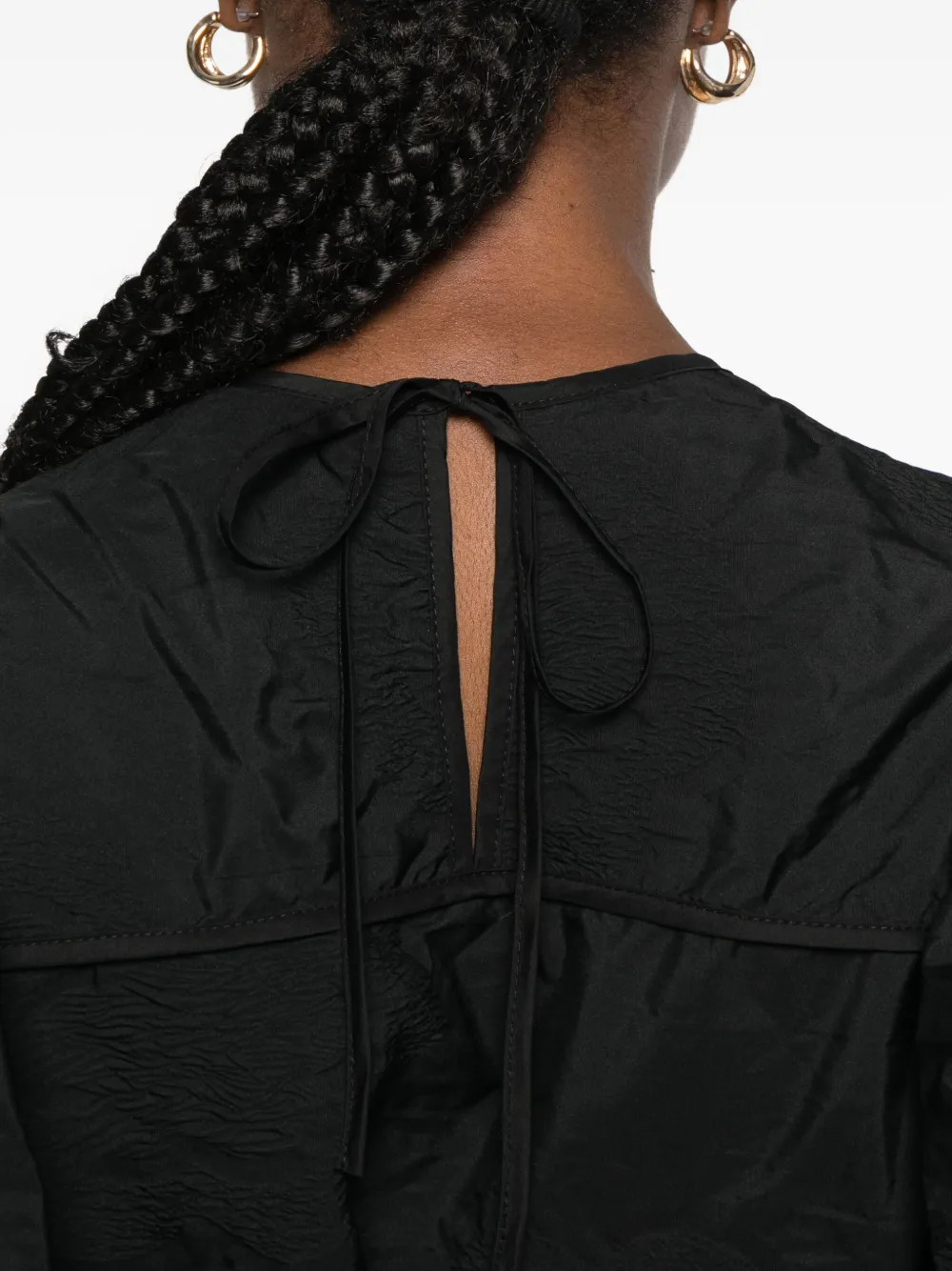 Cecilie Bahnsen Puff-sleeve Blouse In Black