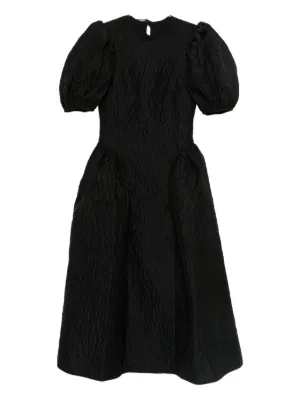 Cecilie Bahnsen パフスリーブ ドレス | ブラック | FARFETCH JP