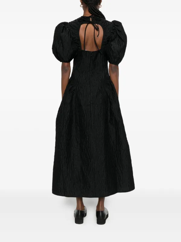 Cecilie Bahnsen パフスリーブ ドレス | ブラック | FARFETCH JP