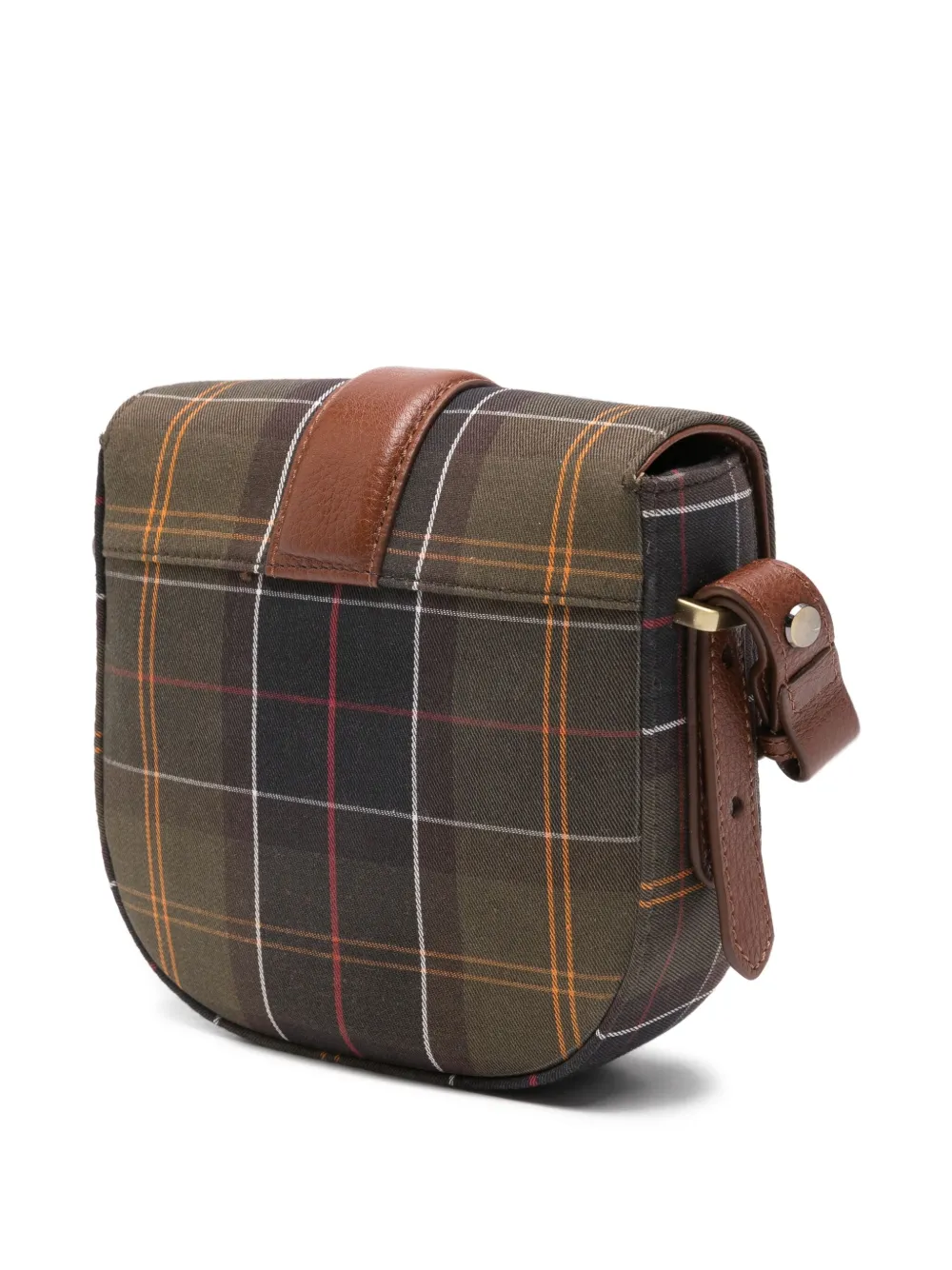 Barbour tartan-pattern buckled satchel bag | Men | Image 2