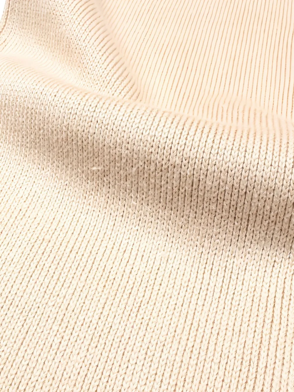 Pre-owned Hermes 2010s Leather-trim Mini Dress In Neutral