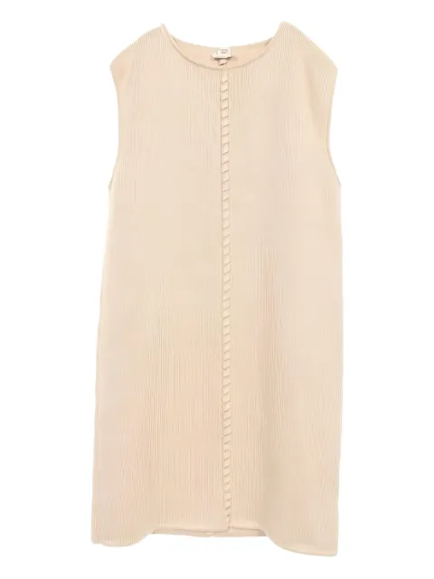 Hermès Pre-Owned 2010s leather-trim mini dress