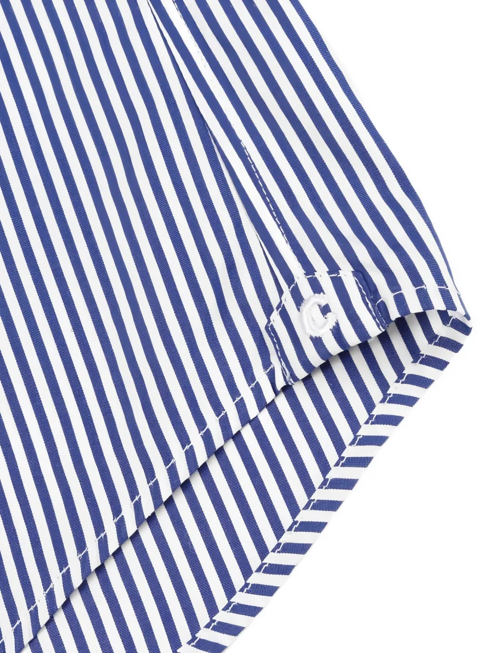 Pre-owned Celine 2010s Frill Stripe Shirt In Blue