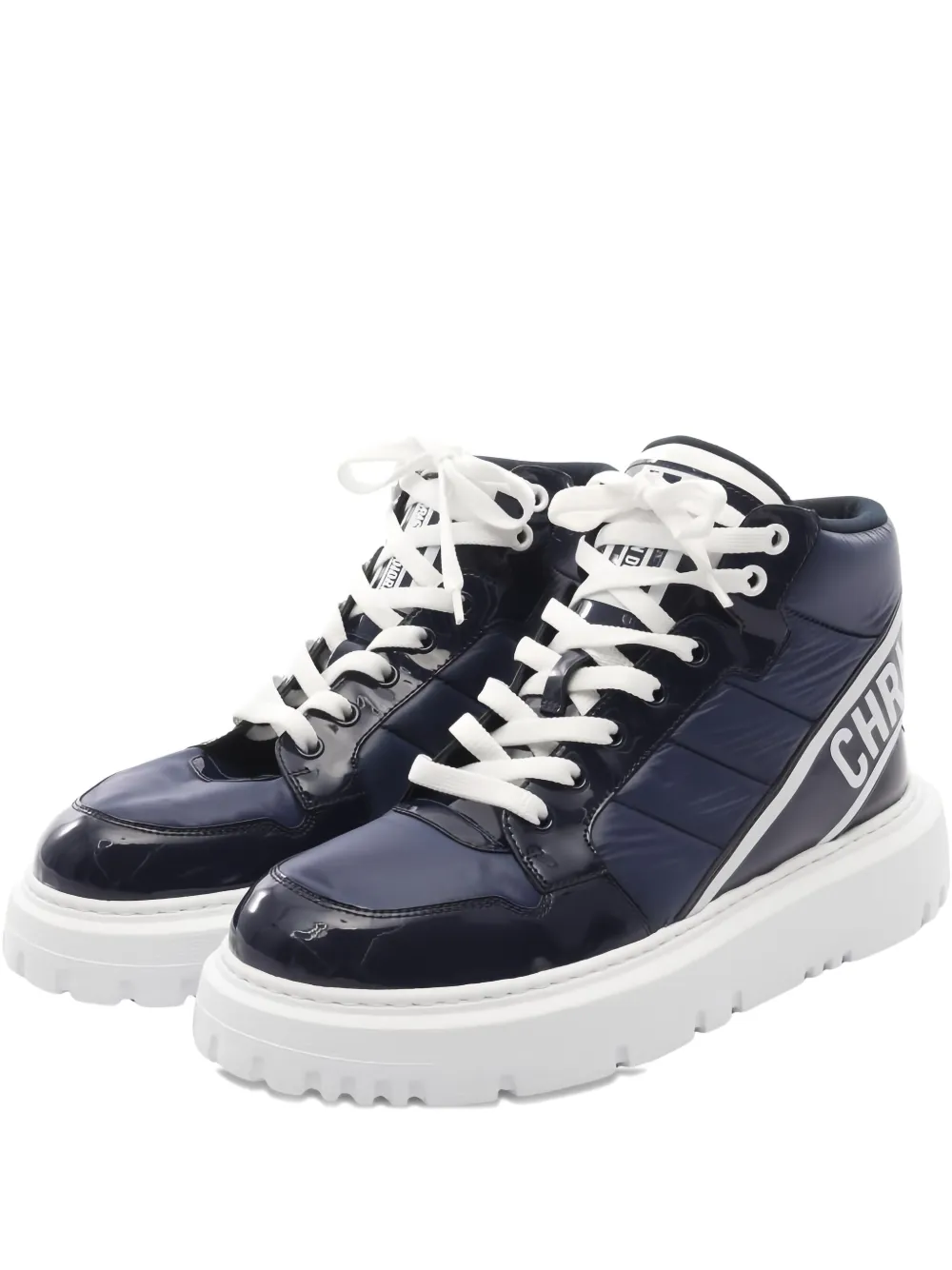 Christian Dior Pre-Owned D-Player high cut sneakers | Blue | Image 1