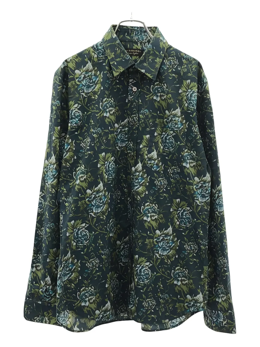 Burberry Pre-Owned 2010s long-sleeve floral shirt | Blue | Image 1