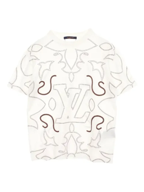 Louis Vuitton Pre-Owned embroidered monogram T-shirt