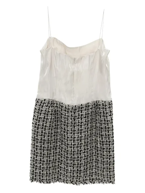 CHANEL Pre-Owned 1986-1988 colourblock tweed mini dress