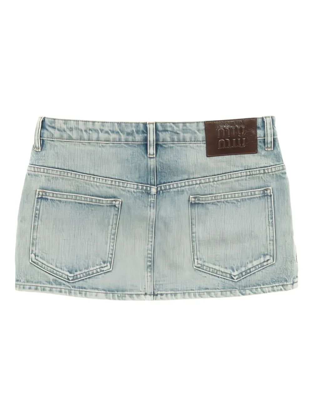 Pre-owned Miu Miu 2020s Denim Mini Skirt In Blue